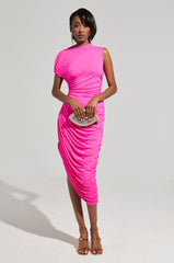 CAMARI RUCHED MIDI DRESS