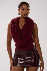 CARLY FRINGE OPEN FRONT SWEATER