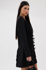 CUTE AS CAN BE MINI DRESS WITH BOWS