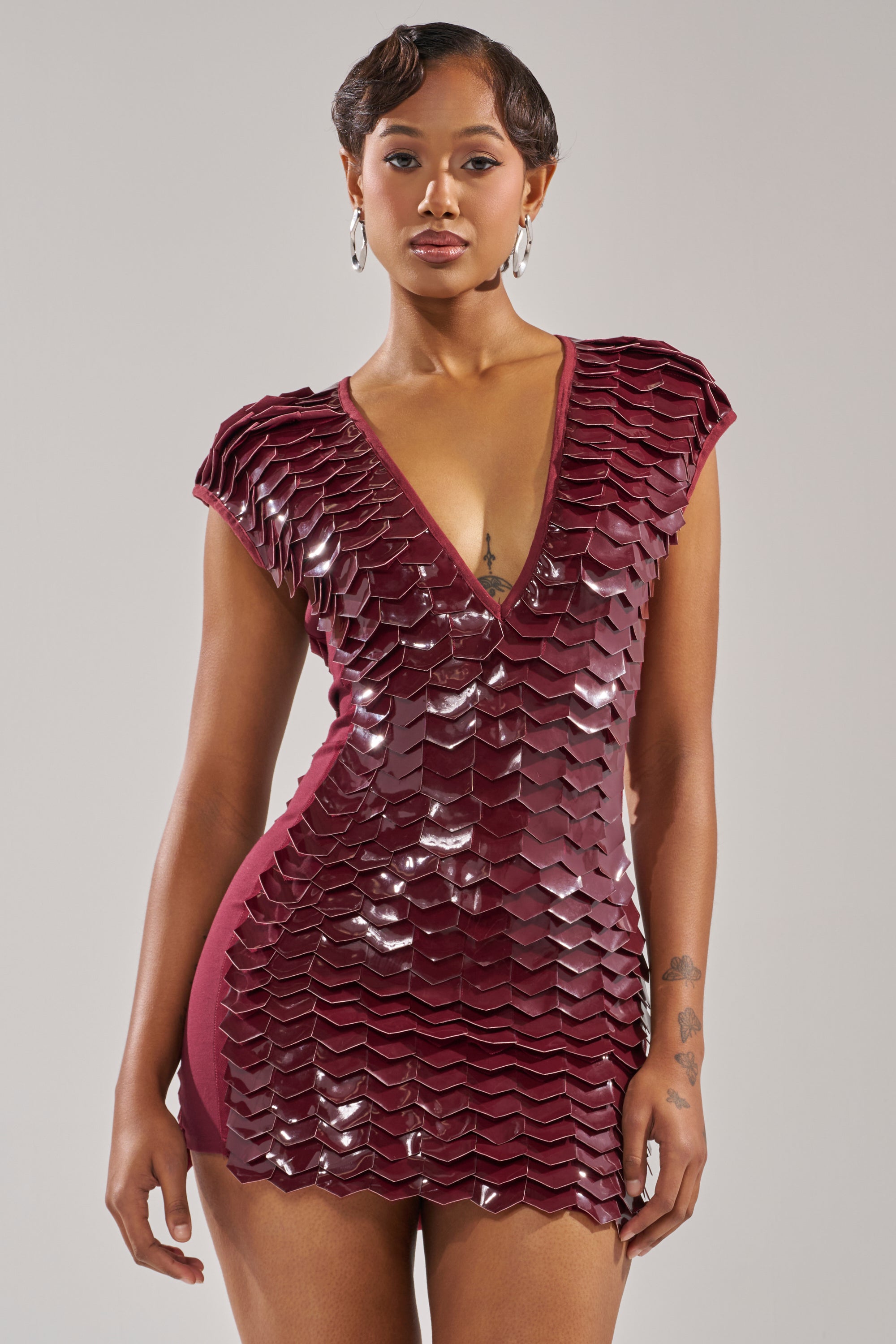 CRAZY IN LOVE SCALE MINI DRESS