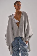 CREW LOVER OVERSIZED ZIP UP SWEATSHIRT