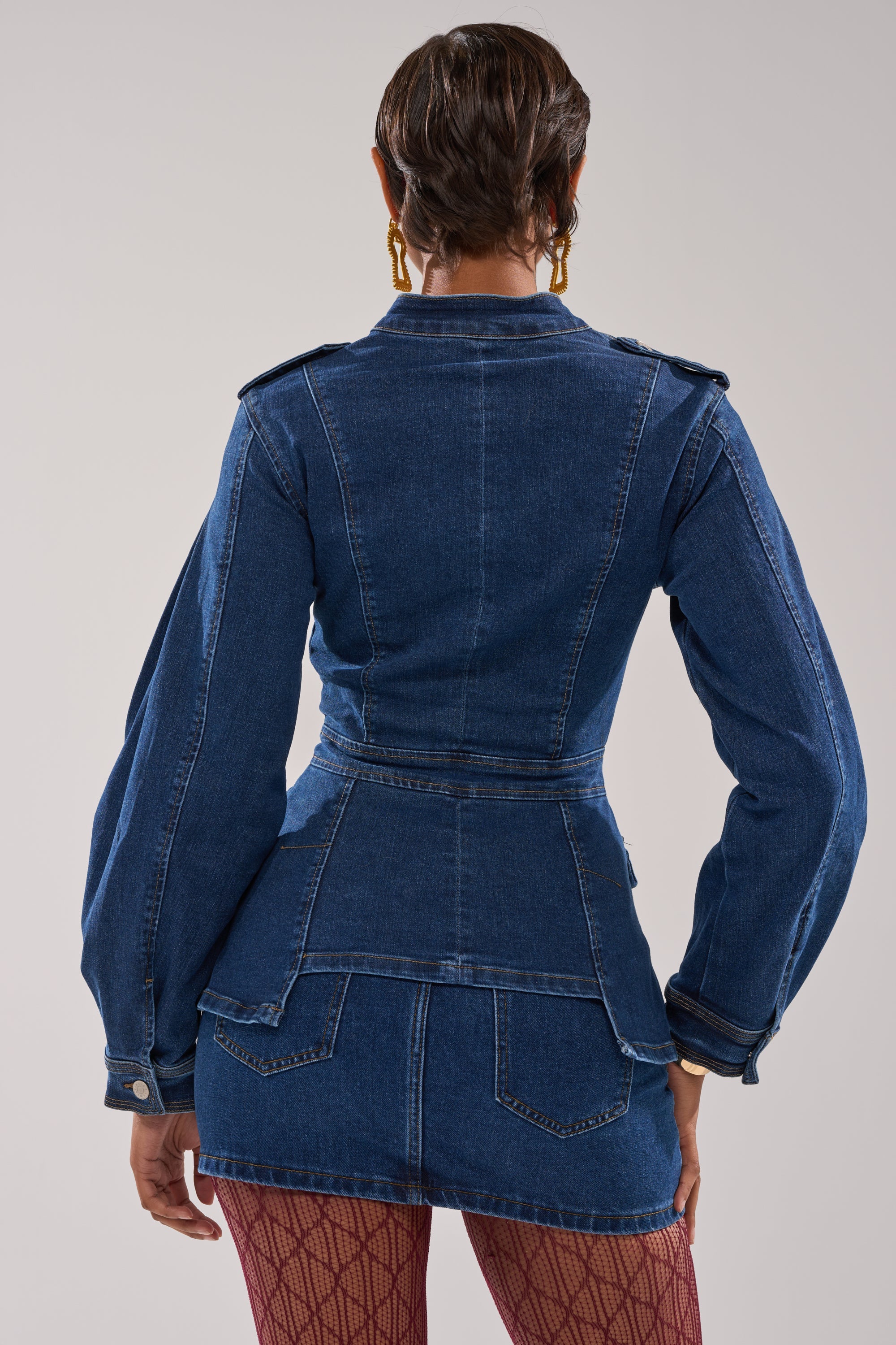 CRAZY FOR YOU LONG SLEEVE DENIM BUTTON DOWN