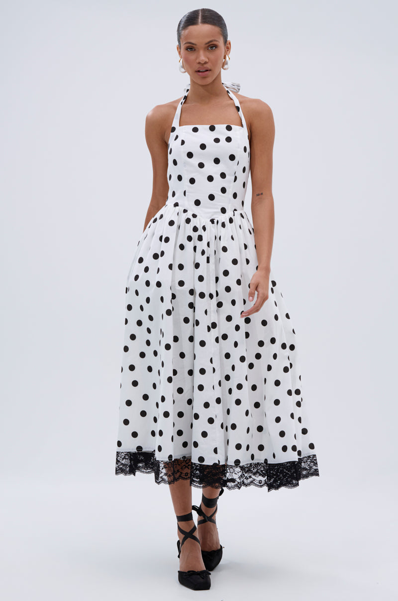 DOLLY POLKA DOT MIDI DRESS